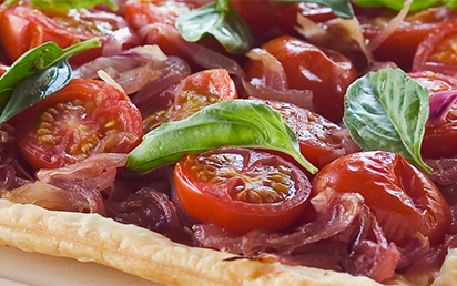 Tarte Tomates et Oignons Caramélisés